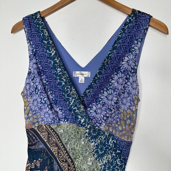 Y2K Fairy Sleeveless Midi Dress Floral Size 10 - Picture 4 of 11